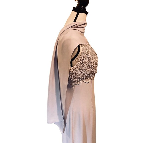 Vintage Celine New York Lilac Long Formal Evening Gown Dress Junior Sz 7/8 Lined - Picture 6 of 12